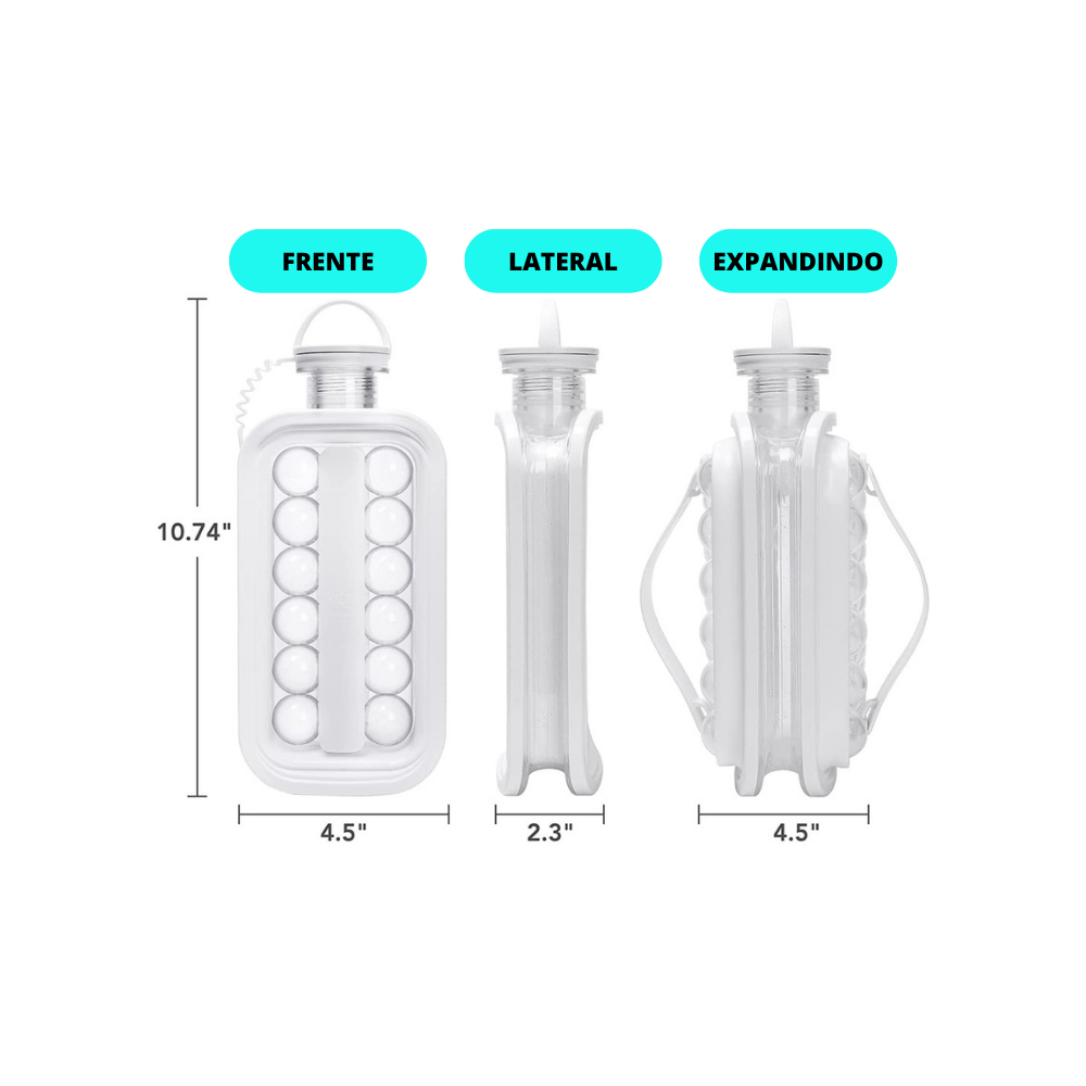 Garrafa ICE CUBS - Forma De Gelo Retrátil