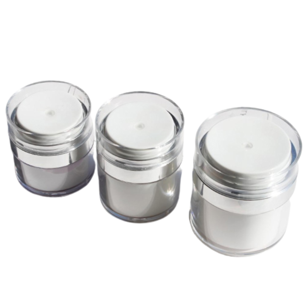 Pote Acrílico Para Creme: Frasco Recipiente a Vácuo Para Cosméticos - "Cosmetic Pot"