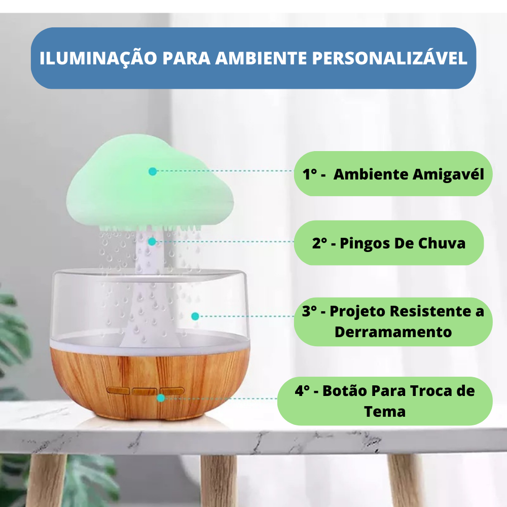 Umidificador Nuvem Pingos De Chuva - Raindrops