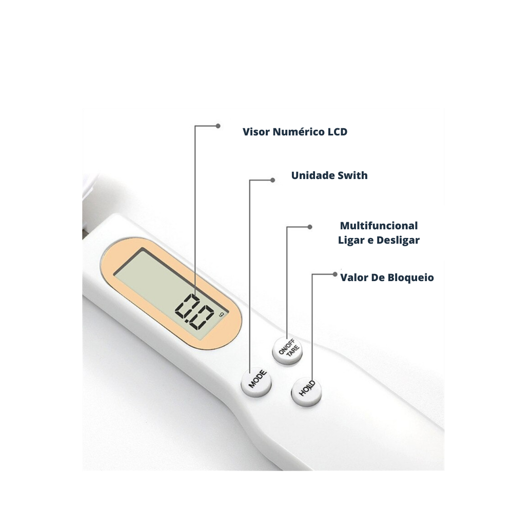 Colher De Medição Eletrônica Digital - Alimentação Balanceada