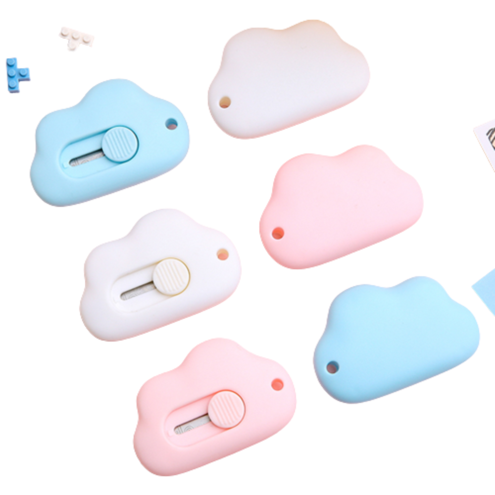 Mini Faca Retrátil - Com Formato De Nuvem