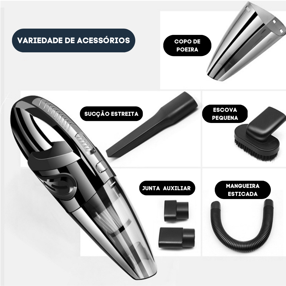 Aspirador Portátil Recarregável "Aspiri" - Grande Potência De Sucção