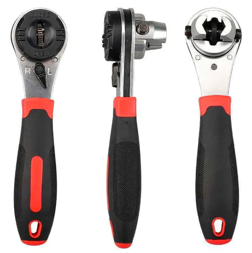 Chave de Catraca Ajustável com Encaixe Universal