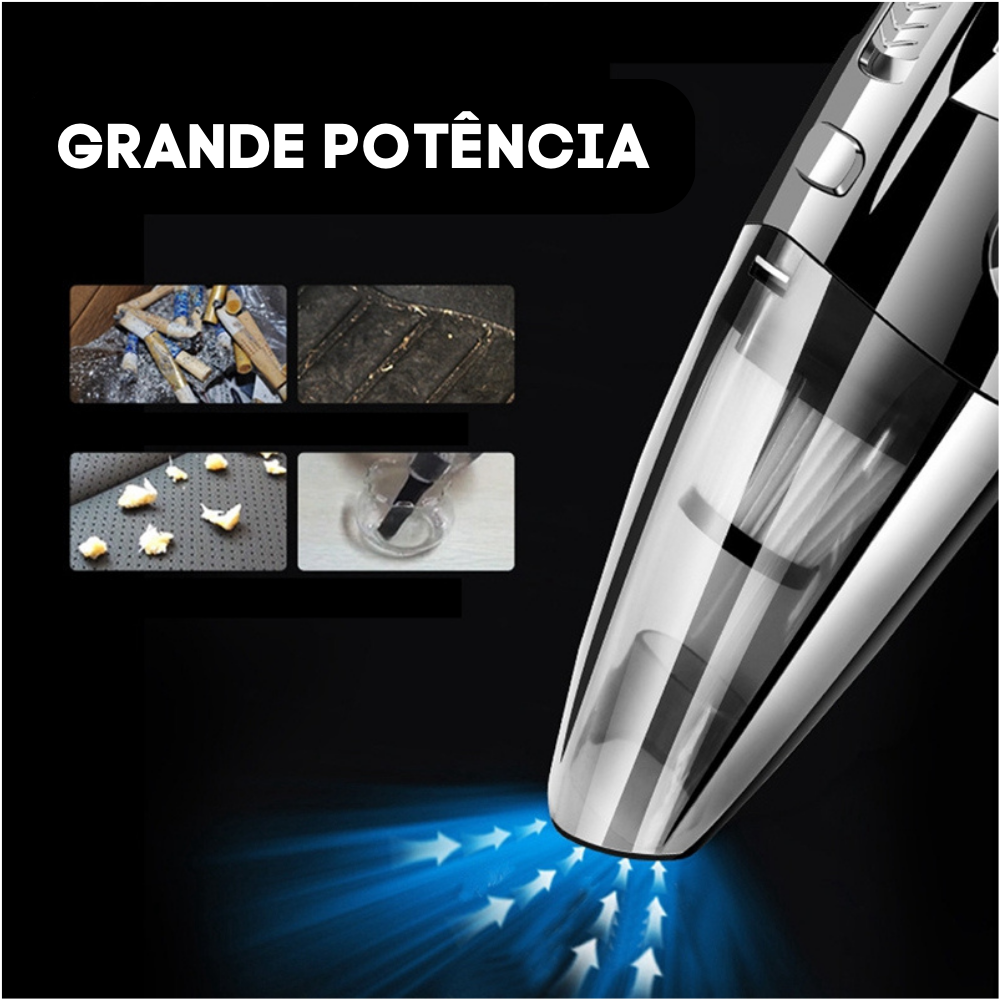 Aspirador Portátil Recarregável "Aspiri" - Grande Potência De Sucção