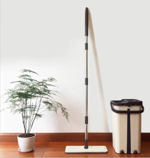 Esfregão Giratório "Flat Mop" - Vassoura Tira Sugeira ( Lavagem Seco/Úmida)