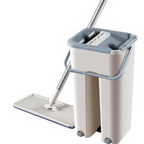 Esfregão Giratório "Flat Mop" - Vassoura Tira Sugeira ( Lavagem Seco/Úmida)