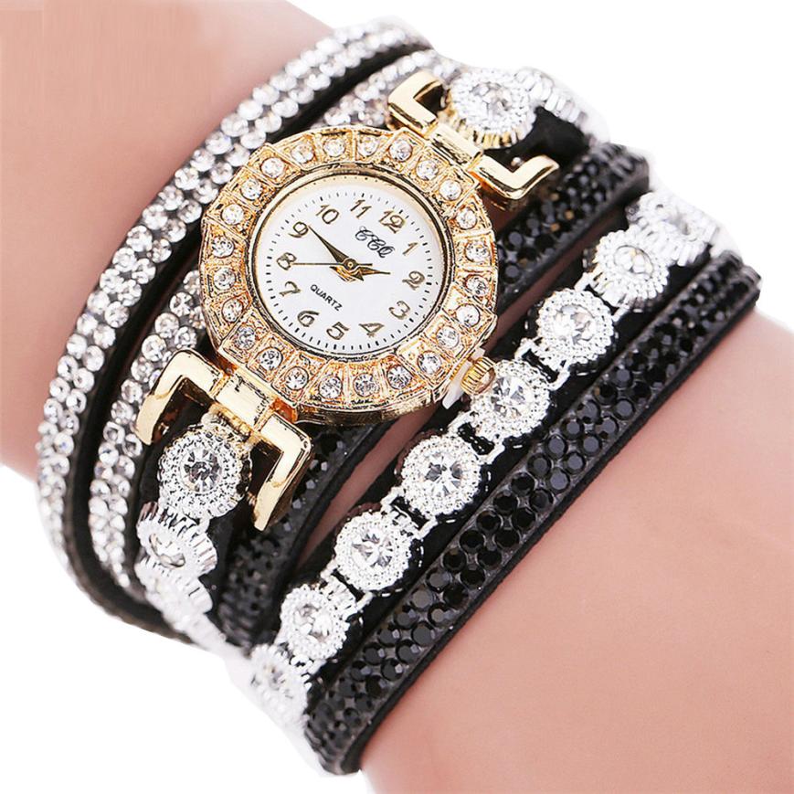 Relógio Infantil Feminino Diamantado a Quartzo - Casual Pulseira Couro " PuStrass "