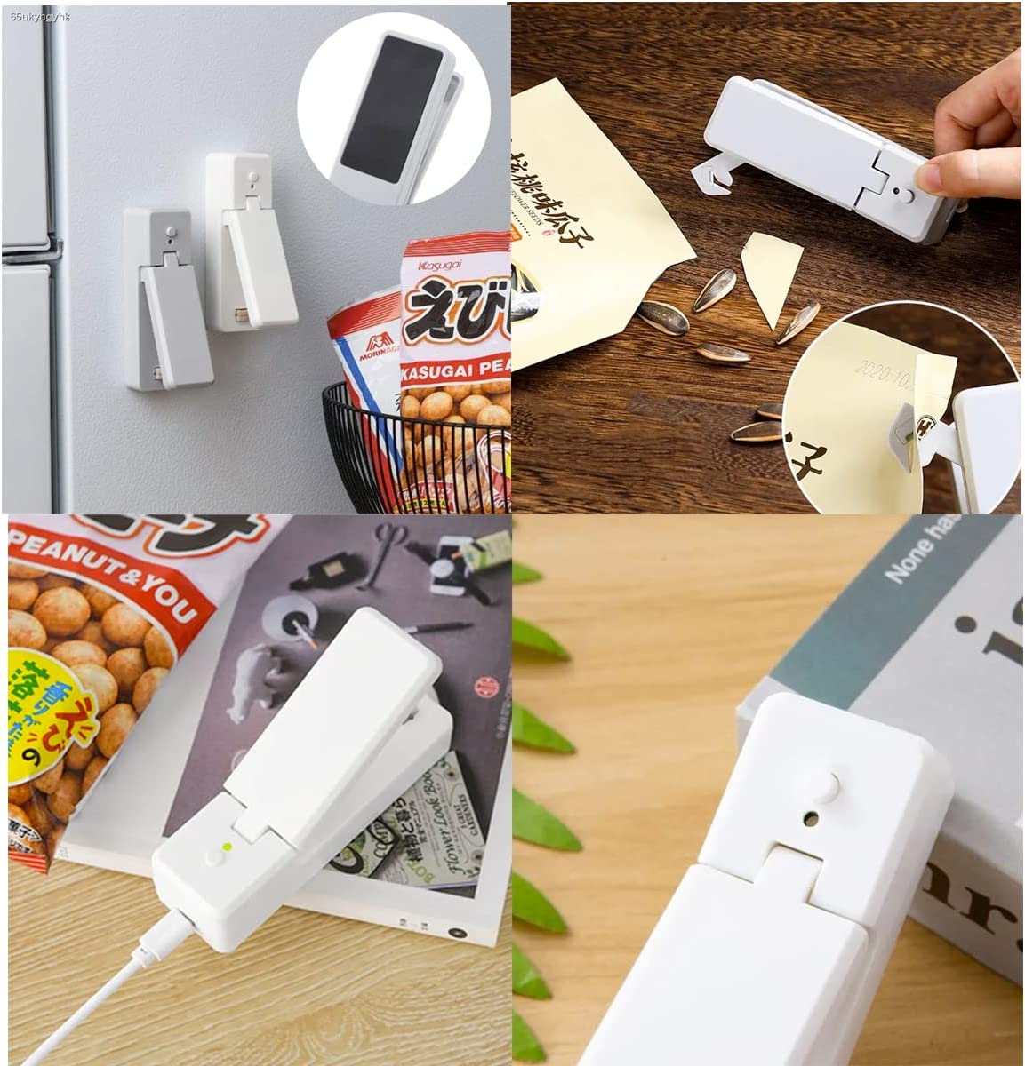 Mini Selador De Saco Plástico - Portátil/ Recarregável e Posterior Magnetico