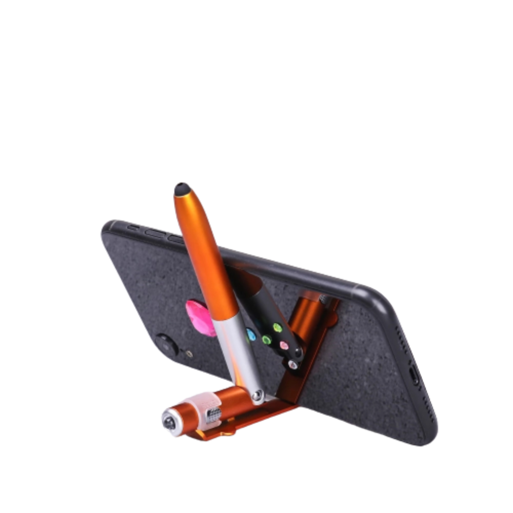 Caneta Touch Screen Toque Universal Com Suporte Dobrável