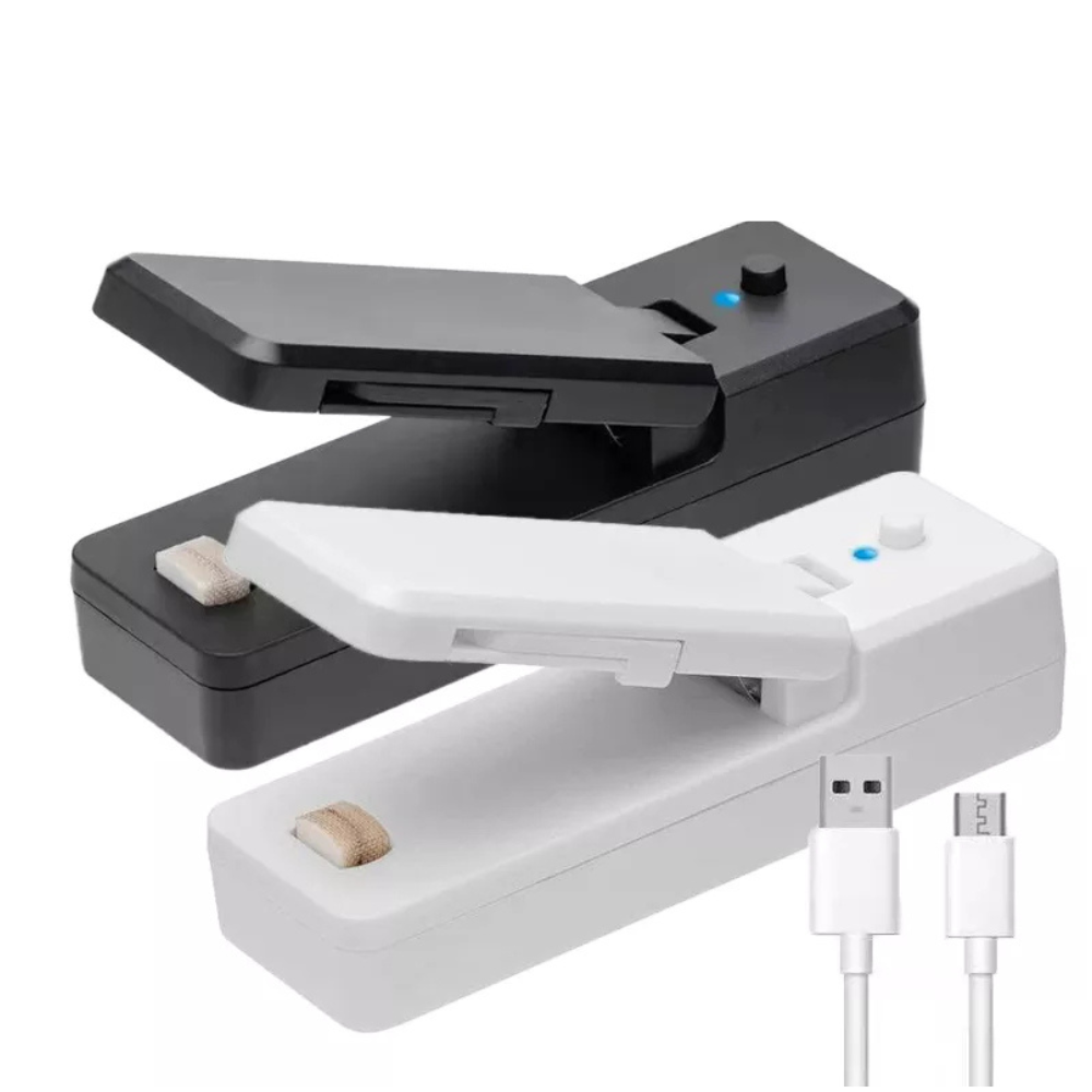 Mini Selador De Saco Plástico - Portátil/ Recarregável e Posterior Magnetico