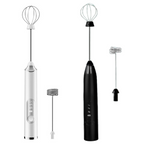 Batedor Elétrico Portátil: Cappuccino/ Leite/ Ovo - "3x Velocidade"