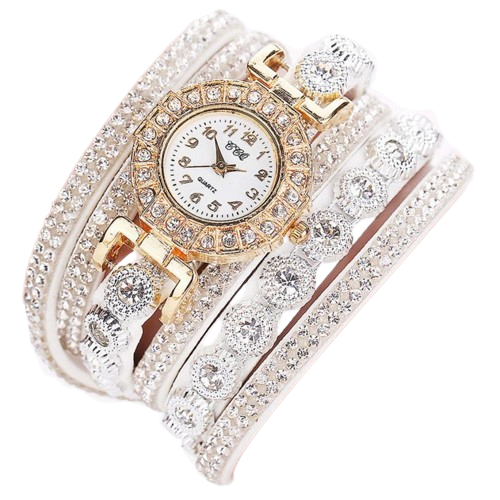 Relógio Infantil Feminino Diamantado a Quartzo - Casual Pulseira Couro " PuStrass "