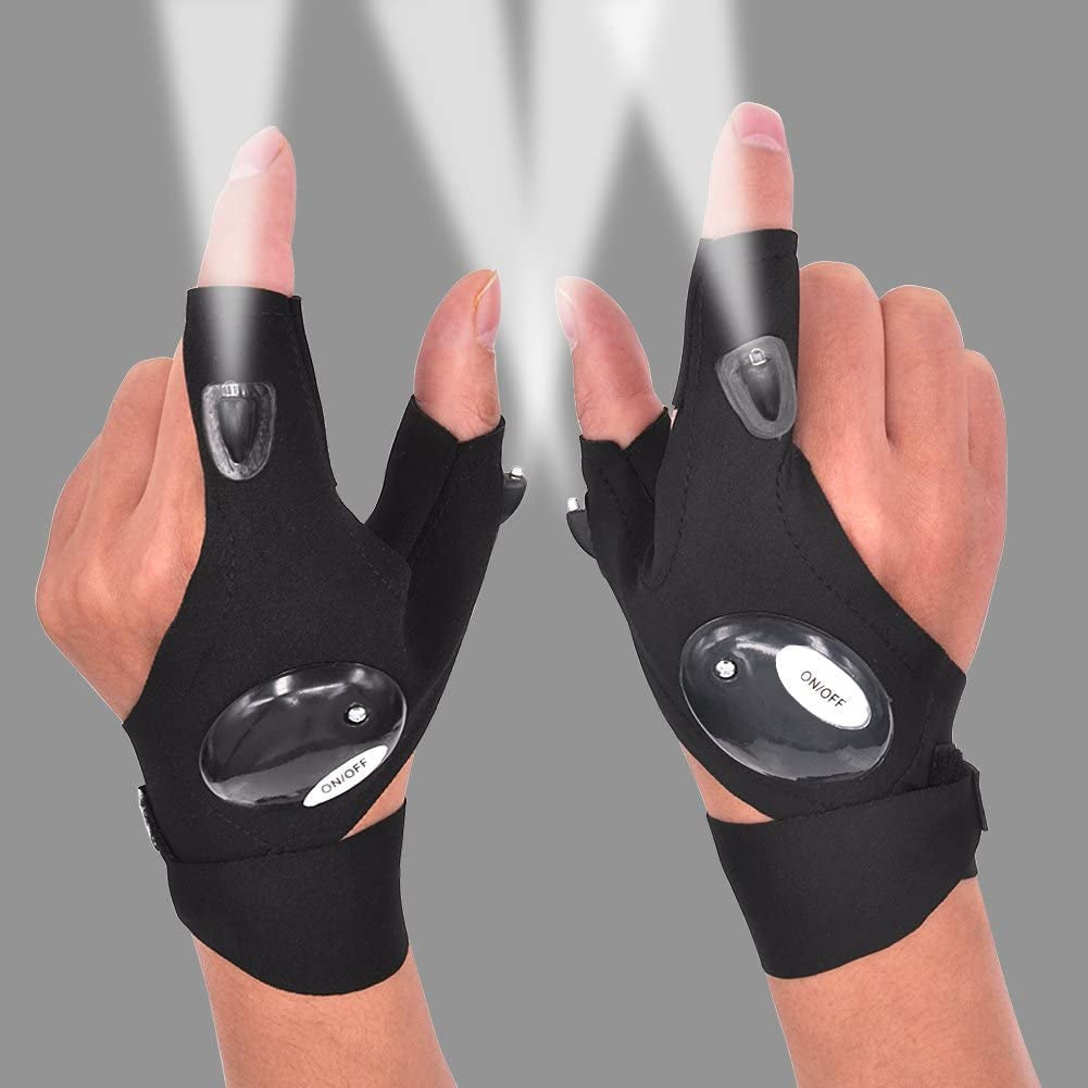 Luva Com Luz Auxiliar "Led Glove" - Ferramenta Multiuso