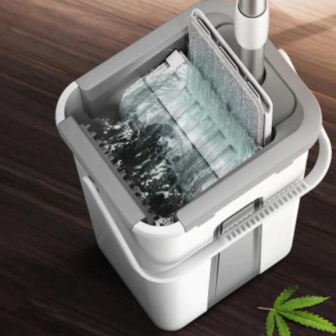 Esfregão Giratório "Flat Mop" - Vassoura Tira Sugeira ( Lavagem Seco/Úmida)