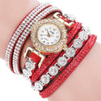 Relógio Infantil Feminino Diamantado a Quartzo - Casual Pulseira Couro " PuStrass "