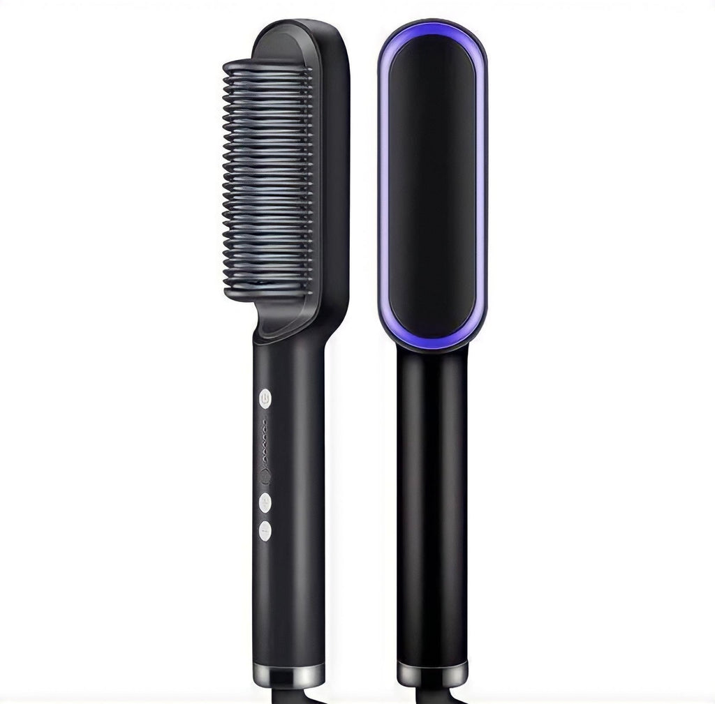 Escova De Cabelo Alisadora "Anti Frizz" : Fast Hair Straightener - Tecnologia Prime De Nano Íons