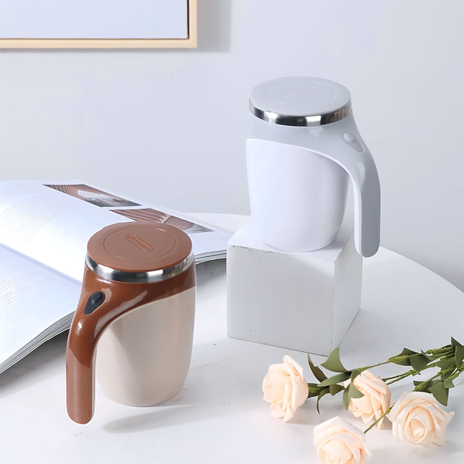 Caneca Térmica: “ Shake Blend ” – Charge Mixer Automático With Battery & Invólucro De Aço Inoxidável (380 ml)