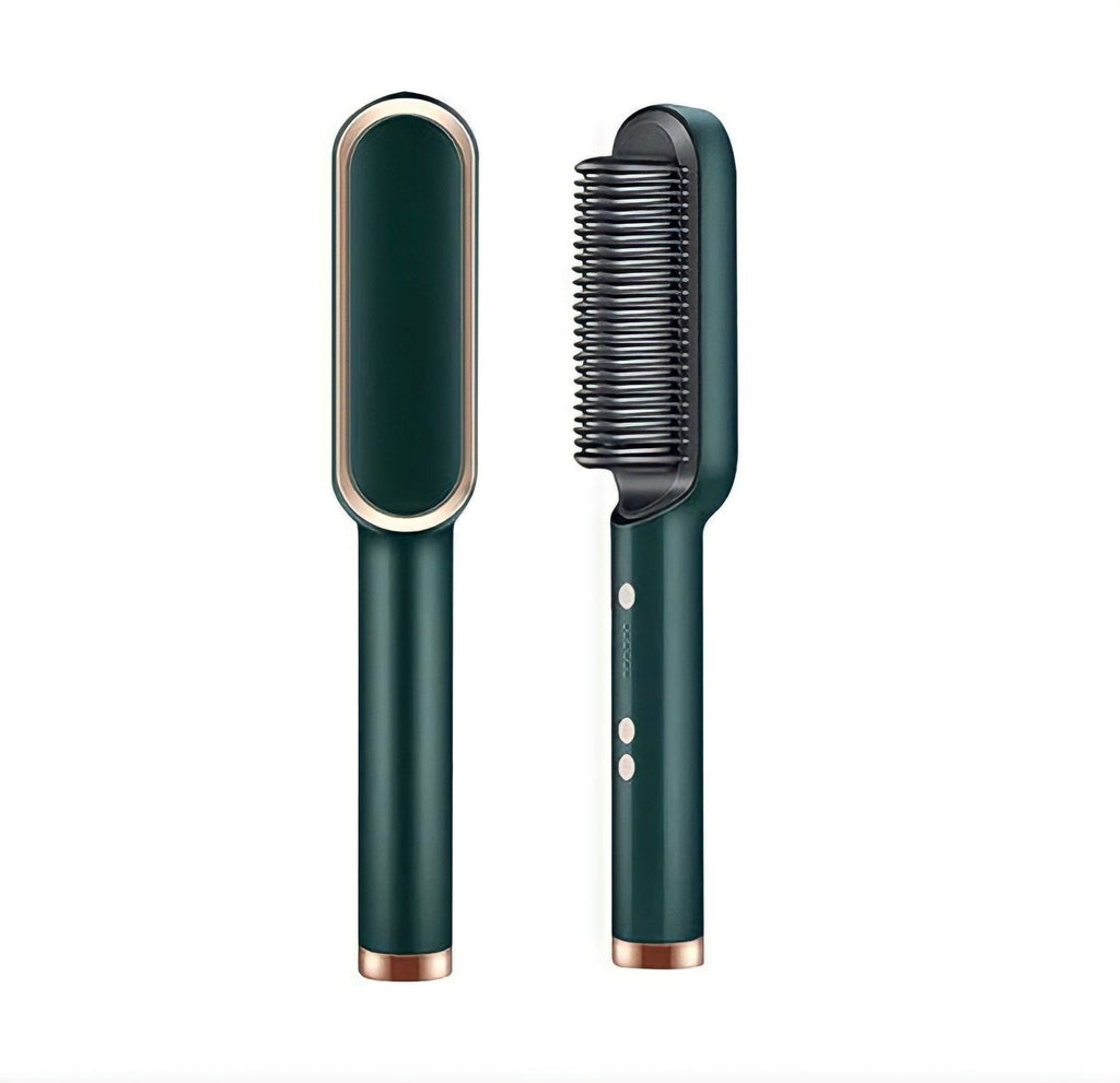 Escova De Cabelo Alisadora "Anti Frizz" : Fast Hair Straightener - Tecnologia Prime De Nano Íons