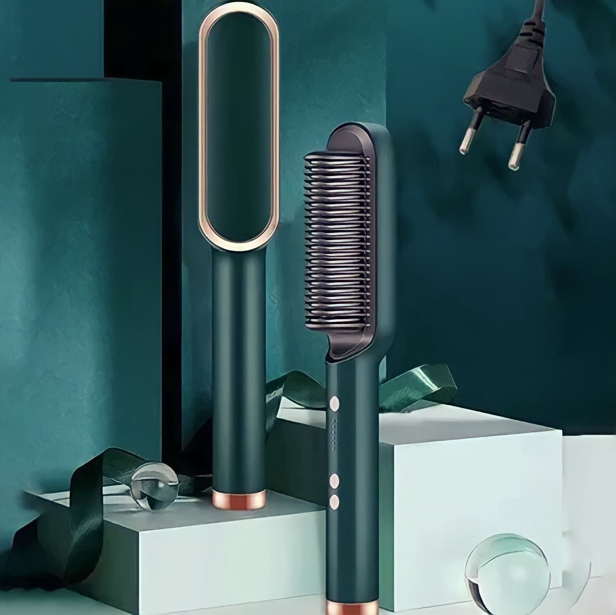 Escova De Cabelo Alisadora "Anti Frizz" : Fast Hair Straightener - Tecnologia Prime De Nano Íons