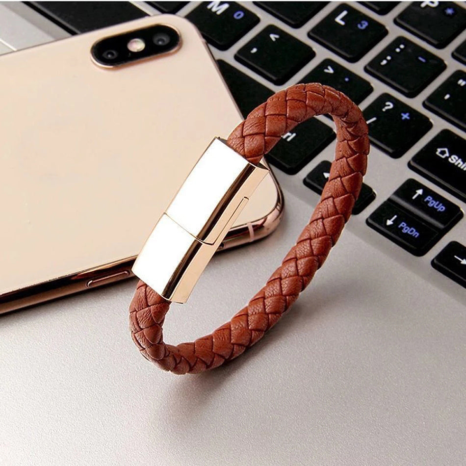 Pulseira Portátil Cabo USB "Dice Braid"- Linha De Dados Conectados